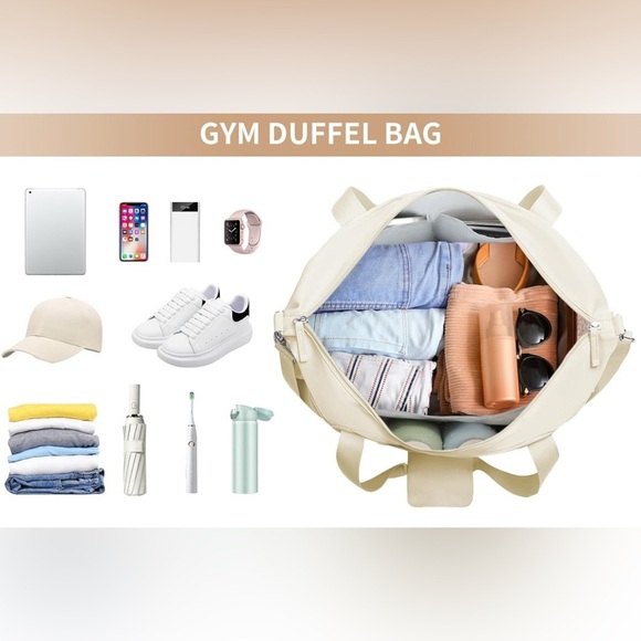 $15 (ππΌππ πΎππΌππΎπ)ETRONIK BIEGE GYM/USB DUFFEL BAG - Picture 9 of 16